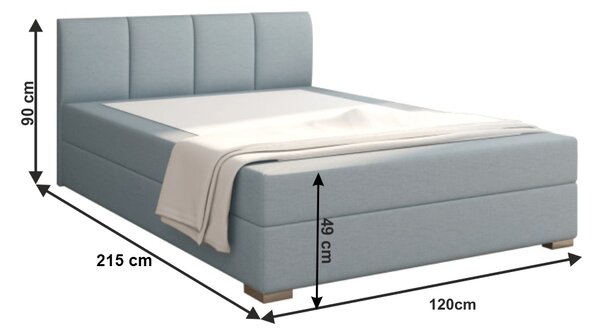 KONDELA Boxspring postelja 120x200, mentol, RIANA COMFORT