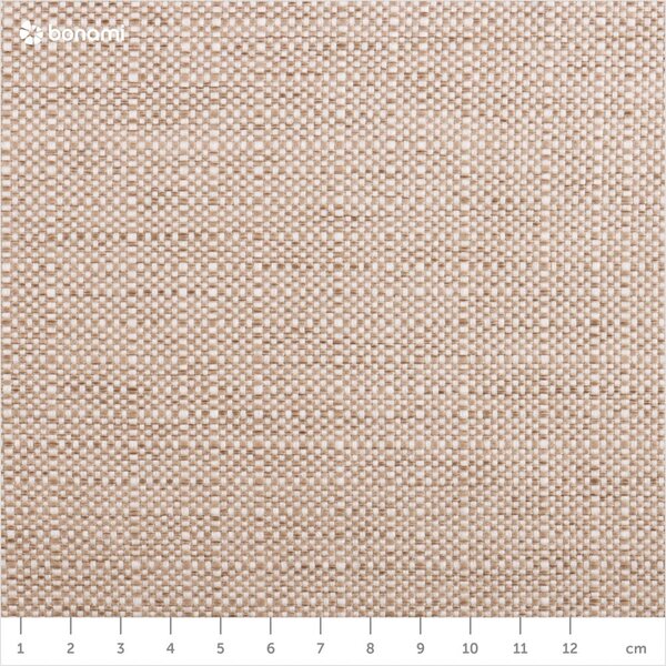 Bež oblazinjena zakonska postelja s prostorom za shranjevanje in z letvenim dnom 200x200 cm Elizabeth – Micadoni