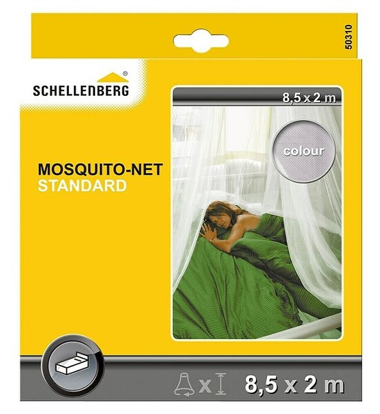 Schellenberg Mosquito Net Mreža za zaščito pred žuželkami (Š x V: 200 x 85 cm, Montaža mreže proti mrčesu: Obešanje)