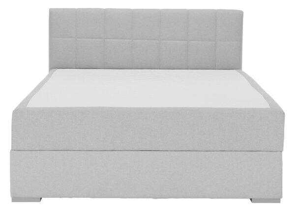 KONDELA Boxspring postelja 120x200, svetlo siva, FERATA COMFORT