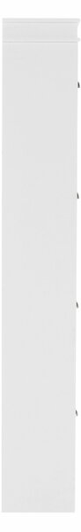 KONDELA Omara za čevlje, 4-vrstna, bela, SEBER TIP 3