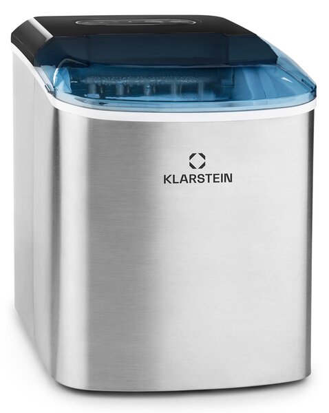 Klarstein On-The-Rocks Ledomat/12 kg vsakih 24 ur/2.1 L, Nerjaveče jeklo, Črne barve
