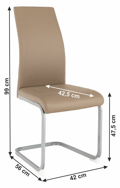KONDELA Jedilni stol, sivo-rjava TAUPE/siva, NOBATA