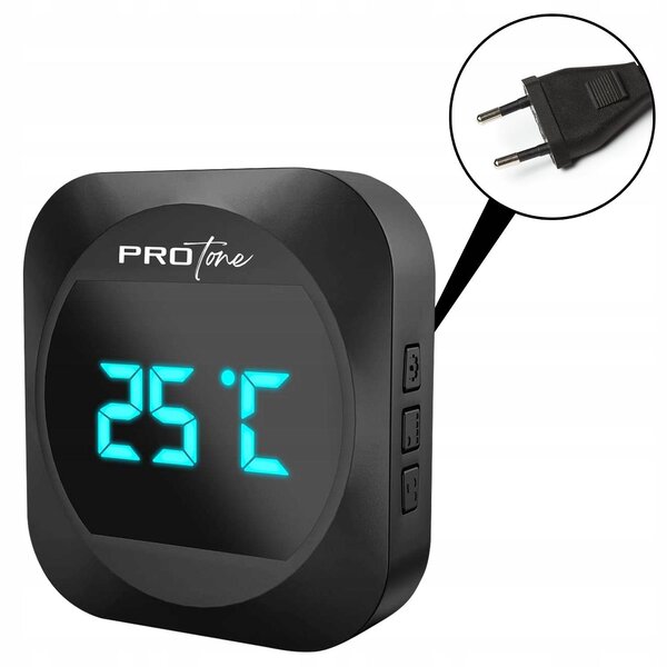 220V LCD brezžični zvonec in termometer 38 melodij do 300m črn