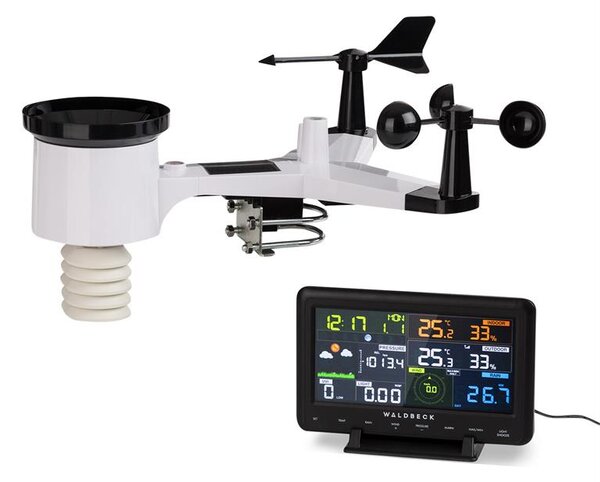 Waldbeck Huygens, profesionalna meteorološka postaja, 6 v 1, barvni zaslon, WIFI, aplikacija