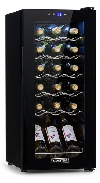Klarstein Shiraz 18 Uno, hladilnik za vino, 50 l, 18 steklenic, nadzorna plošča na dotik, 5-18 °C