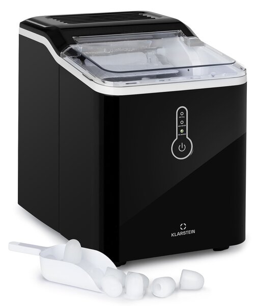 Klarstein Chillout, aparat za izdelavo ledu, oble kocke ledu, 12 kg/24 h, posoda za vodo: 1,5 l, črn