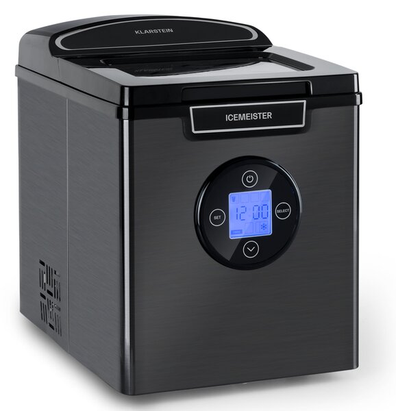 Klarstein Icemeister 2G, ledomat, 12 kg/24 ur, LCD zaslon, nerjaveče jeklo