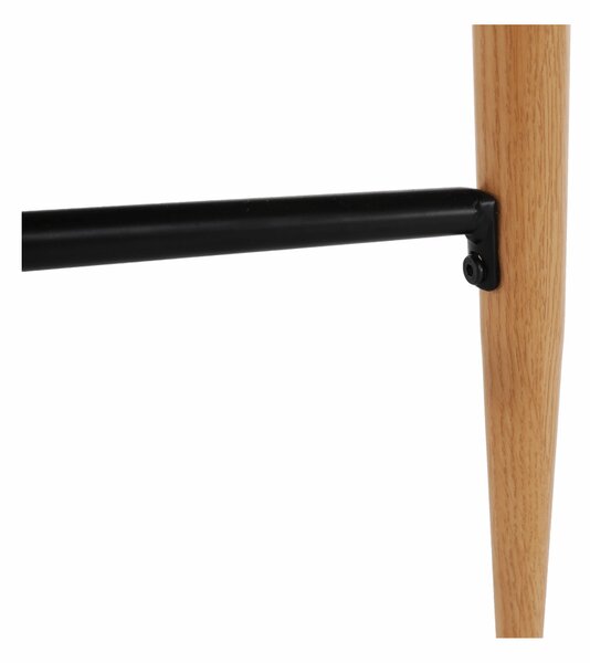 KONDELA Barska miza, črna/hrast, premer 60 cm, IMAM