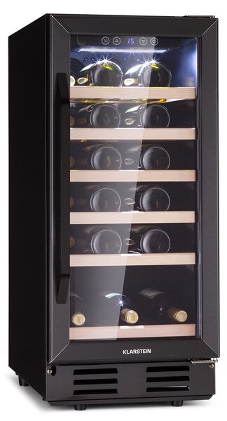 Klarstein Vinovilla 29 Built-In, vgradni hladilnik za vino, 81 l / 29 steklenic, 1 cona, steklena vrata, nerjaveče jeklo