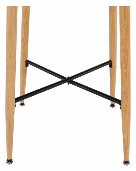 KONDELA Barska miza, črna/hrast, premer 60 cm, IMAM