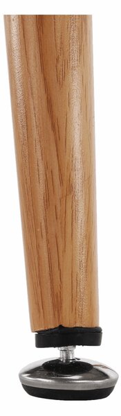 KONDELA Barska miza, črna/hrast, premer 60 cm, IMAM