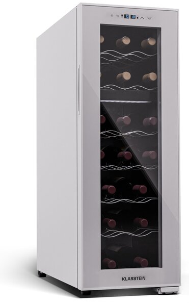 Klarstein Shiraz 18 Duo, hladilnik za vino, 2 hladilni območji, 53 l/18 steklenic, 5-18 °C, upravljanje na dotik