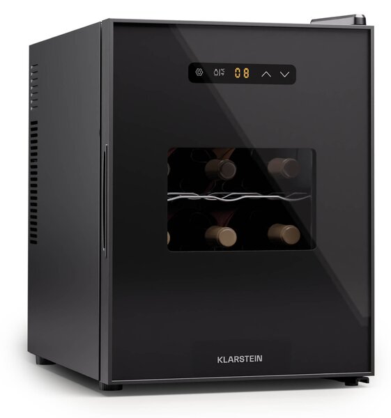 Klarstein Silent Vino 12 Uno, hladilnik za vino, 31 l / 12 steklenic, 5-18 °C, na dotik