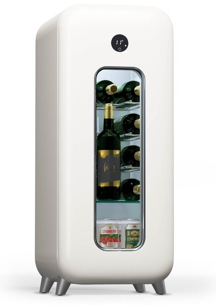 Klarstein Shirley 15 Uno, hladilnik za vino, 15 steklenic, 5 - 20 °C, upravljanje na dotik, retro