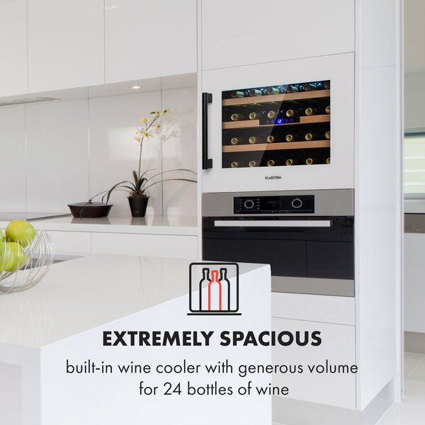 Klarstein Vinsider 24D Built-In, vinska omara, Quartz Edition, vgradna