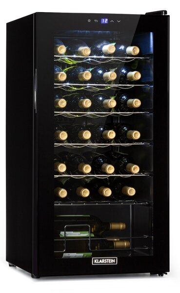 Klarstein Shiraz 28 Uno, hladilnik za vino, 74 l, 28 steklenic, nadzorna plošča na dotik, 5-18 °C
