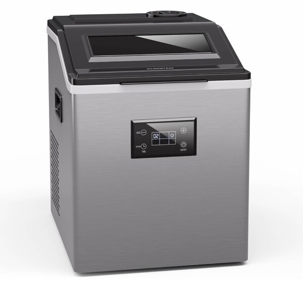 Klarstein FrostMaster, ledomat, 40 kg ledenih kock na dan, ohišje iz nerjavečega jekla, zaslon LED, vključno z zajemalko za led