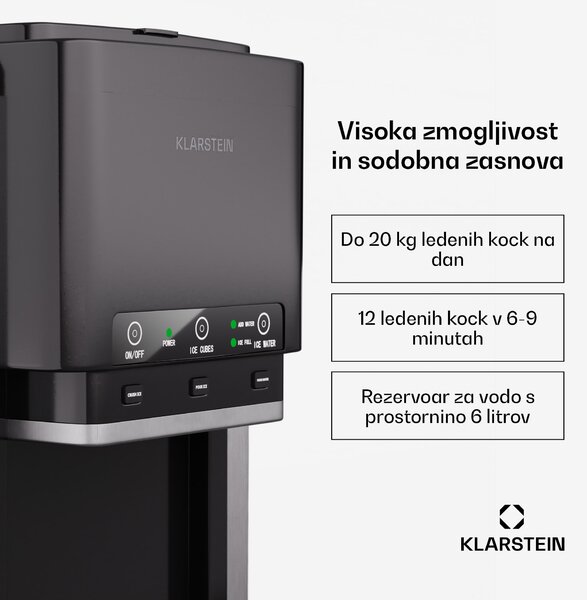 Klarstein ArcticBlend 3v1 ledomat, 20 kg/24h, Bullet Ice, Zdrobljen led, Razpršilnik vode
