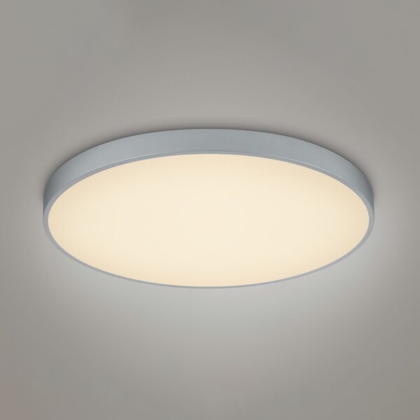 Trio Lighting LED stropna svetilka Waco, CCT, Ø 75 cm, titan, zatemnjen, Kovinska, Dnevna soba / jedilnica, Kovina