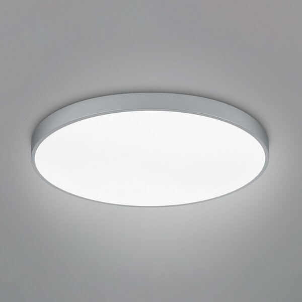 Trio Lighting LED stropna svetilka Waco, CCT, Ø 75 cm, titan, zatemnjen, Kovinska, Dnevna soba / jedilnica, Kovina