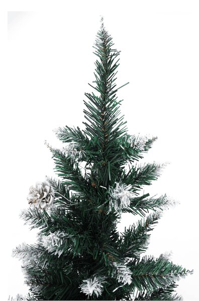 KONDELA Božično drevo s storži, zasneženo, 220 cm, CHRISTMAS TIP 4