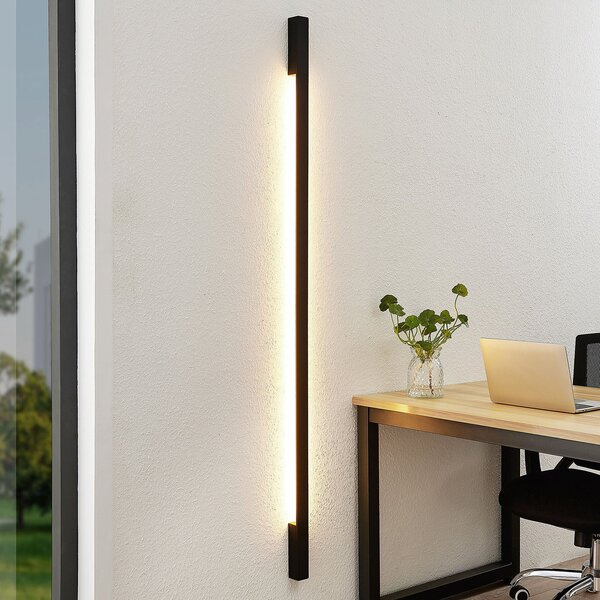 Arcchio Ivano LED stensko svetilo, 170 cm, črno, Črna, Hodnik, Aluminij, Sodobni