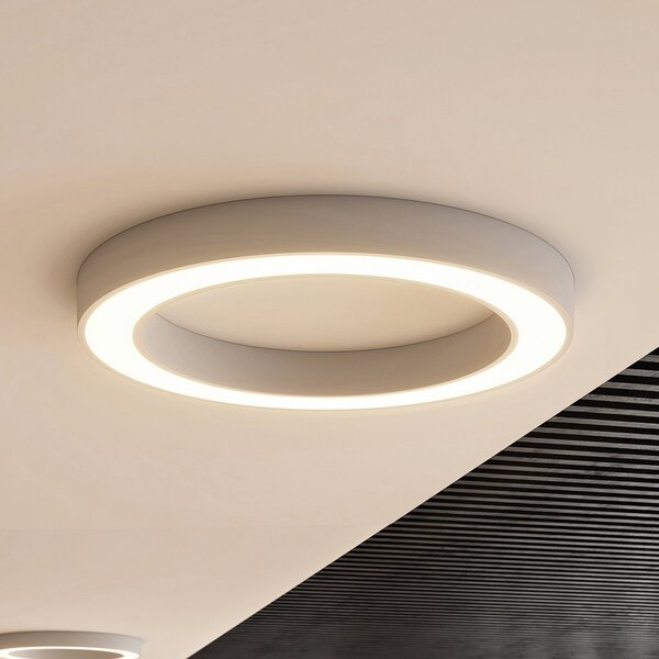 Arcchio LED-stropna svetilka Sharelyn, premer 80 cm, bela, z možnostjo, zatemnjen, Bela, Kuhinja, Aluminij, Sodobni