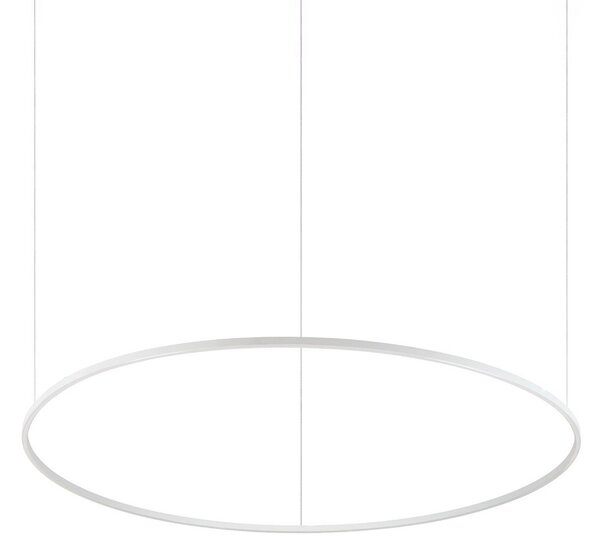 IDEAL LUX Ideal Lux LED viseča svetilka Oracle Slim bela 3.000 K Ø 150 cm, Bela, Dnevna soba / jedilnica, Kovina, Sodobni