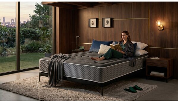 Obojestranska vzmetnica Moonia Premium Black Multizone, 160 x 200 cm