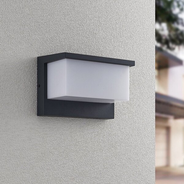 Trio Lighting LED zunanja stenska svetilka Nestos, IP54, Črna, Kovina, Sodobni