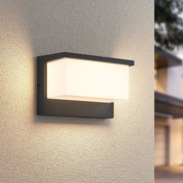 Trio Lighting LED zunanja stenska svetilka Nestos, IP54, Črna, Kovina, Sodobni