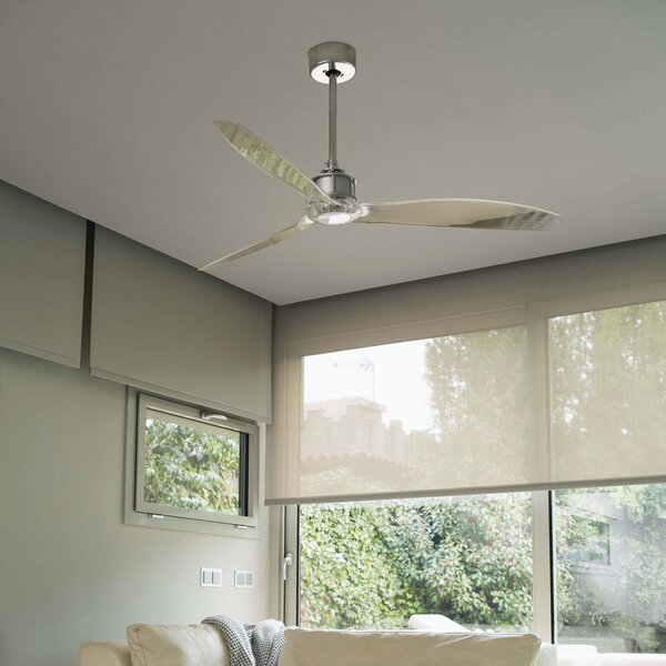 Stropni ventilator Just Fan M, krom/transparentni