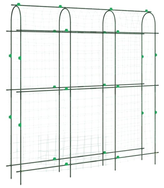 VidaXL Vrtna oporna mreža za vzpenjavke U-okvir 181x31x182,5 cm jeklo