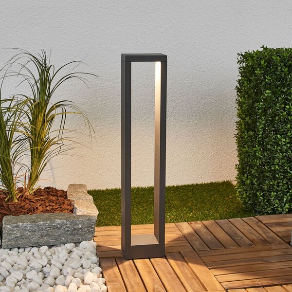 Lucande Jupp LED projektorska svetilka, komplet 4 kosov, 60 cm, antracit, IP54, Črna, Aluminij, Sodobni