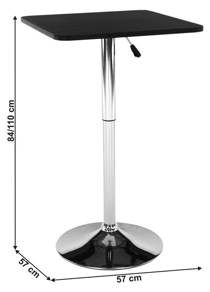 KONDELA Barski stol z nastavljivo višino, črna, 57x84-110 cm, FLORIAN