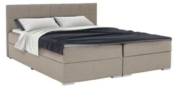 KONDELA Boxspring postelja 160x200, sivorjava TAUPE, FERATA TV COMFORT