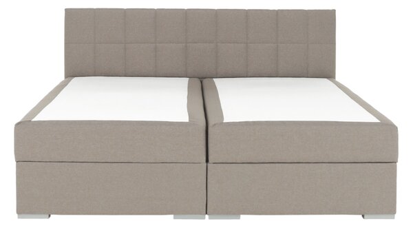 KONDELA Boxspring postelja 160x200, sivorjava TAUPE, FERATA TV COMFORT