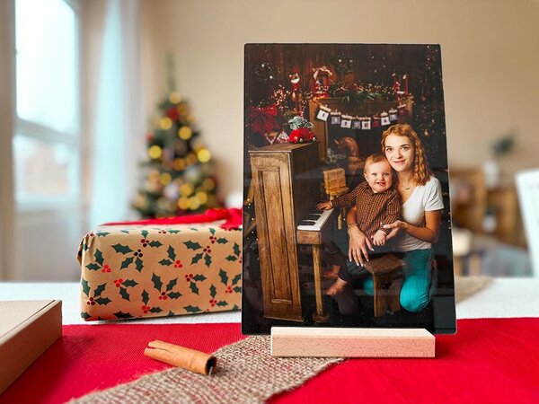 ATMOWOOD Fotografija na akrilnem steklu s stojalom - A4 pokončno Izberite različico: Naravno stojalo