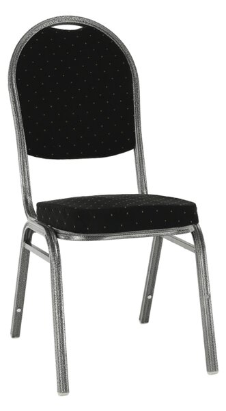KONDELA Stol, zložljiv, okvir iz tkanine črna/siva, JEFF 3 NEW