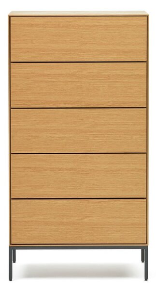 Visoka komoda v hrastovem dekorju 60x114 cm Vedrana – Kave Home