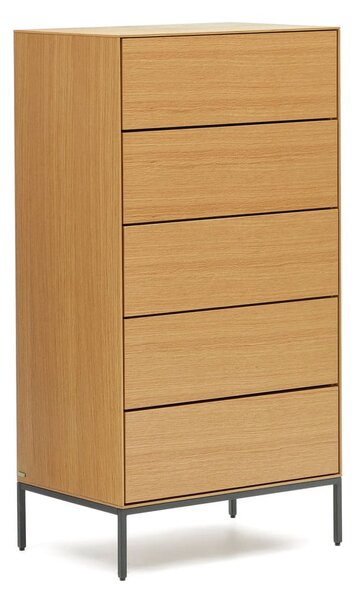 Visoka komoda v hrastovem dekorju 60x114 cm Vedrana – Kave Home