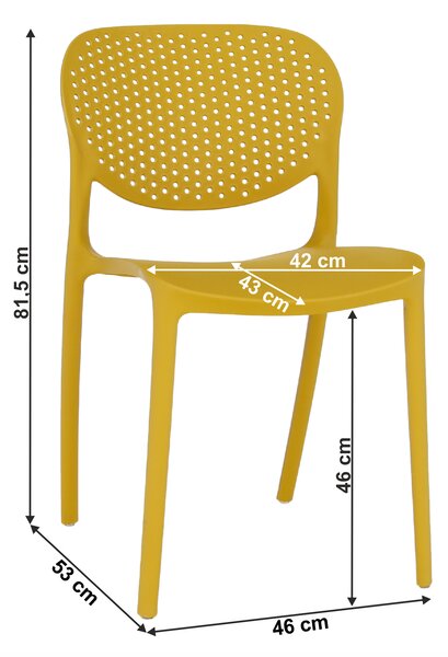 KONDELA Zložljiv stol, rumen, FEDRA NEW