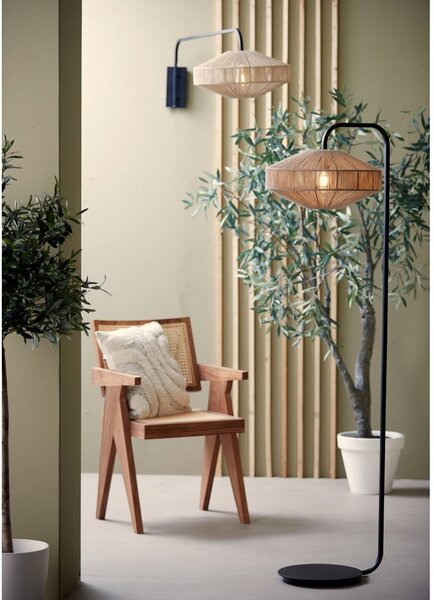 Kovinska stenska svetilka z vtikačem v naravni barvi ø 43 cm Lyra – Light & Living