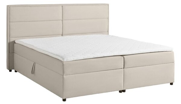 Bessagi Home Postelja Boxspring Kiara, Bež, Z Nadvložkom, 180x200