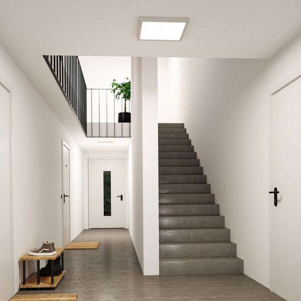 Paulmann LED-panel Abia 2, dolžina 40 cm, bel, CCT, plastika, Bela, Dnevna soba / jedilnica, Plastika, Sodobni
