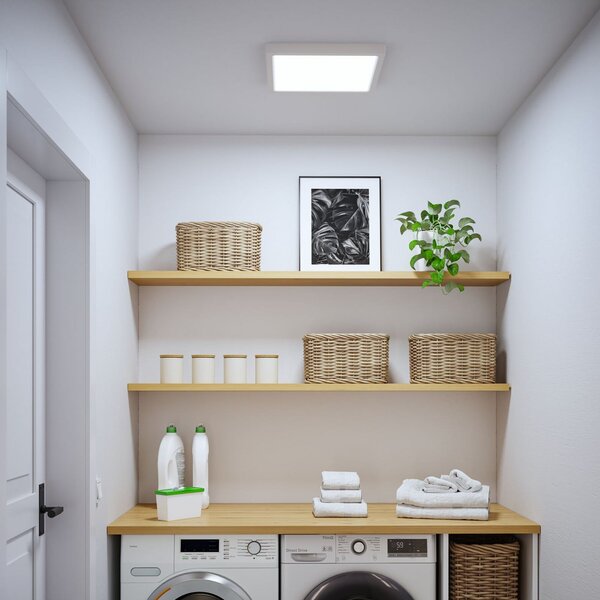 Paulmann LED-panel Abia 2, dolžina 40 cm, bel, CCT, plastika, Bela, Dnevna soba / jedilnica, Plastika, Sodobni
