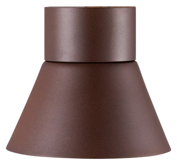 Nordlux Zunanja stenska svetilka Kyklop Cone IP54, rjava, Rjava / rjasta, Kovina, Sodobni