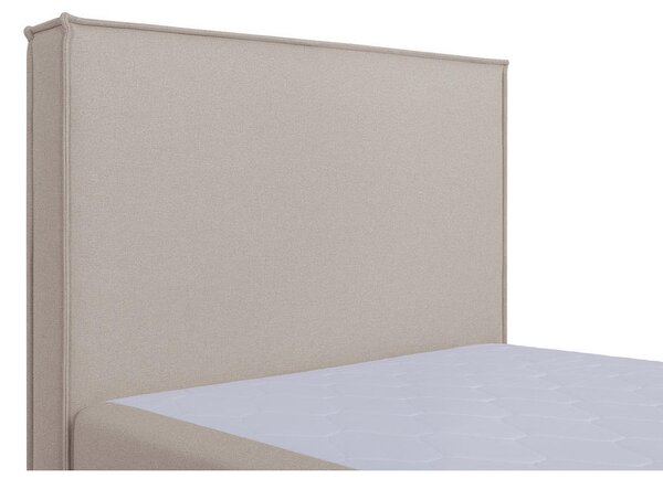 POSTELJA Z VZMETNICO 100 cm x 200 cm , tekstil, leseni material bež