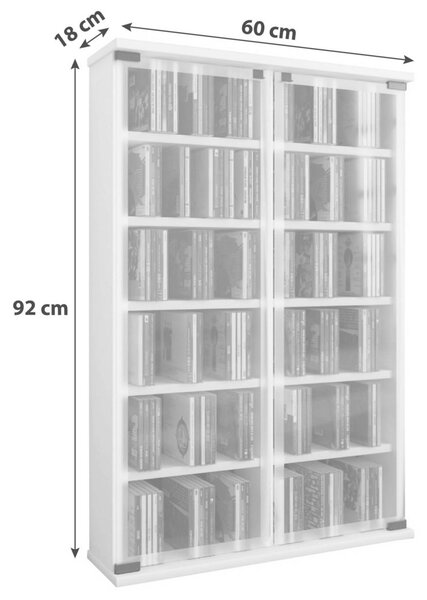 REGAL ZA CD-JE 60/92/18 cm bela